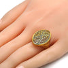 Anillo Multi Piedra 01.118.0028.09 Oro Laminado, con Cristal Blanca, Pulido, Dorado