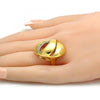 Anillo Multi Piedra 01.241.0035.10 Oro Laminado, con Cristal Blanca, Pulido, Dorado