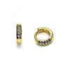 Argolla Huggie 02.195.0111.3.10 Oro Laminado, con Micro Pave Amatista, Pulido, Dorado