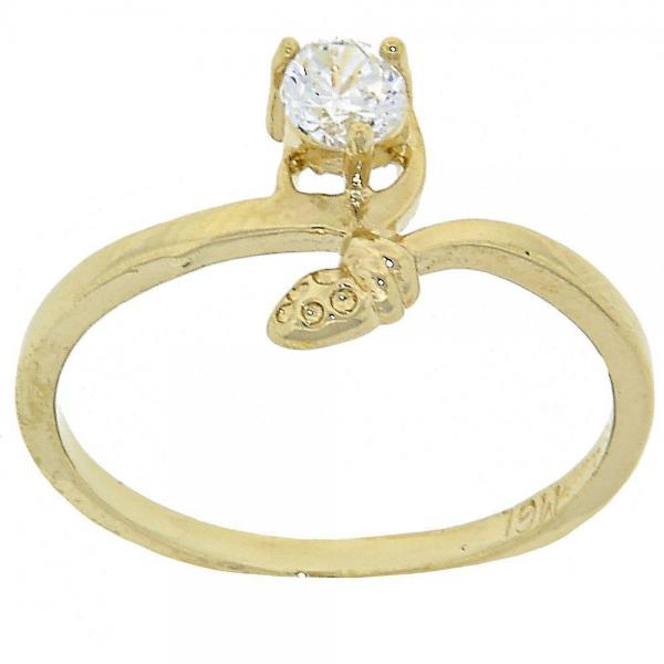 Anillo Multi Piedra 5.167.034.06 Oro Laminado, con Zirconia Cubica Blanca, Diamantado, Dorado
