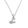 Collares con Dije 04.238.0010.1.18 Acero Inoxidable, Diseño de Iniciales y Rolo, Diseño de Iniciales, con Cristal Blanca, Pulido, Acero