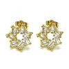 Arete Dormilona 02.283.0050 Oro Laminado, con Zirconia Cubica Blanca, Pulido, Dorado
