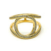Anillo Multi Piedra 01.155.0042.08 Oro Laminado, con Zirconia Cubica , Pulido, Dorado