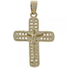 Dije Religioso 5.188.011.1 Oro Laminado, Diseño de Crucifijo, Pulido, Dorado