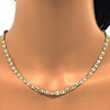 Gargantilla Básica 5.222.032.30 Oro Laminado, Diseño de Pave Mariner, Diamantado, Dorado