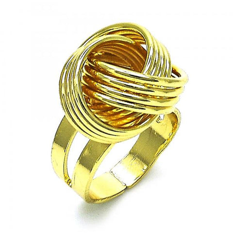 Anillo Elegante 01.383.0005 Oro Laminado, Diseño de Nudo, Pulido, Dorado