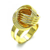 Anillo Elegante 01.383.0005 Oro Laminado, Diseño de Nudo, Pulido, Dorado