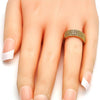Anillo Multi Piedra 01.260.0002.07.GT Oro Laminado, con Zirconia Cubica Blanca, Pulido, Dorado