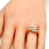 Anillo Multi Piedra 01.210.0025.09 Oro Laminado, con Zirconia Cubica Blanca, Pulido, Dorado