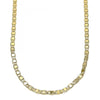 Gargantilla Básica 04.213.0217.18 Oro Laminado, Diseño de Mariner, Pulido, Dorado