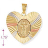Dije Religioso 5.194.008 Oro Laminado, Diseño de Divino Nino, Diamantado, Tricolor