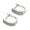 Argolla Huggie 02.175.0044.15 Plata Rodinada, con Micro Pave Blanca, Pulido, Rodinado