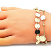 Pulsera de Dije 03.331.0211.08 Oro Laminado, Pulido, Dorado