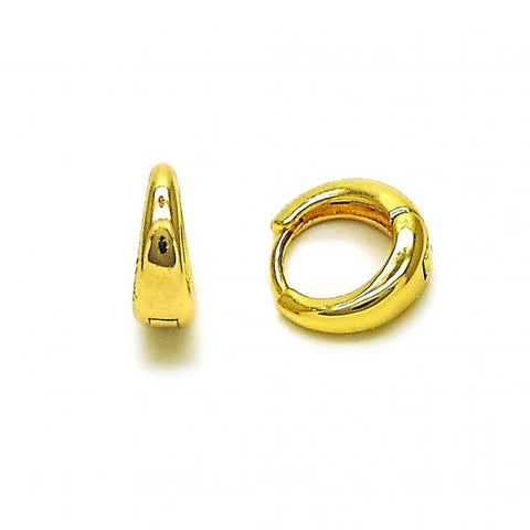 Argolla Huggie 02.195.0190.12 Oro Laminado, Pulido, Dorado