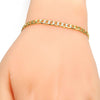 Pulsera Básica 5.222.006.07 Oro Laminado, Diseño de Cubana, Pulido, Dorado