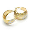 Argolla Pequeña 02.65.2598.20 Oro Laminado, Pulido, Tres Tonos