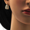 Argolla Huggie 02.217.0030.20 Oro Laminado, Diseño de Chunky, con Zirconia Cubica Blanca, Pulido, Dorado