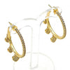 Arete Dormilona 02.341.0111 Oro Laminado, Diseño de Corazon, con Micro Pave Blanca, Pulido, Dorado
