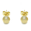 Arete Dormilona 02.100.0115 Oro Laminado, Mate, Dorado