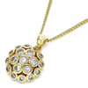 Collares con Dije 04.156.0316.20 Oro Laminado, con Micro Pave Blanca, Pulido, Dorado