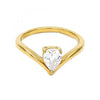 Anillo Solitario 120.044.06 Oro Laminado, con Zirconia Cubica Blanca, Pulido, Dorado