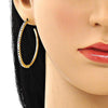 Arete Dormilona 02.210.0745.1 Oro Laminado, con Zirconia Cubica Multicolor, Pulido, Dorado