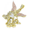 Dije Religioso 05.351.0129 Oro Laminado, Diseño de Angel, Pulido, Tricolor