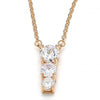 Collares con Dije 04.336.0058.1.16 Plata Rodinada, con Zirconia Cubica Blanca, Pulido, Oro Rosado