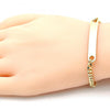 Pulsera con Placa 03.63.1841.06 Oro Laminado, Pulido, Dorado