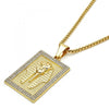 Collares con Dije 04.242.0072.30 Oro Laminado, con Cristal Blanca, Pulido, Dorado