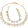 Collar y Pulso 06.105.0002 Oro Laminado, Diseño de Corazon, Pulido, Dorado