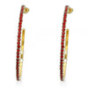 Arete Dormilona 02.122.0118.1.55 Oro Laminado, con Cristal Granate, Pulido, Dorado