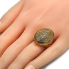 Anillo Multi Piedra 01.118.0031.08 Oro Laminado, con Cristal Blanca, Pulido, Dorado