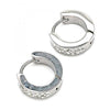 Argolla Huggie 02.384.0024.12 Acero Inoxidable, con Cristal Blanca, Pulido, Acero