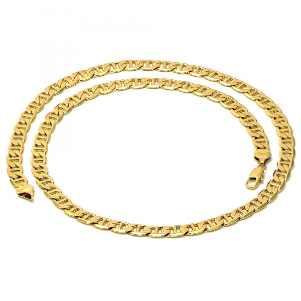 Gargantilla Básica 5.222.021.28 Oro Laminado, Diseño de Mariner, Pulido, Dorado