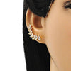 Arete Orejera 02.210.0705 Oro Laminado, con Zirconia Cubica Blanca, Pulido, Dorado