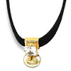 Gargantilla Elegante 04.215.0023.13 Oro Laminado, Diseño de Choker, con Zirconia Cubica Blanca, Pulido, Dorado