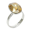 Anillo Multi Piedra 01.239.0011.4 Rodio Laminado, con Cristales de Swarovski Golden Shadow, Pulido, Rodinado