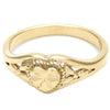 Anillo Elegante 01.63.0558.06 Oro Laminado, Diseño de Corazon, Diamantado, Dorado