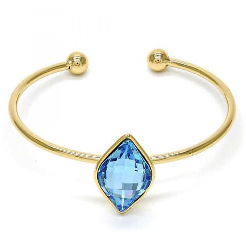 Aro Individual 07.239.0006.10 Oro Laminado, con Cristales de Swarovski Light Turquoise, Pulido, Dorado