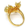 Anillo Multi Piedra 01.210.0044.08 Oro Laminado, con Zirconia Cubica Blanca, Pulido, Dorado