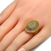 Anillo Multi Piedra 01.118.0025.08 Oro Laminado, con Cristal Blanca, Pulido, Dorado