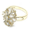 Anillo Multi Piedra 01.210.0099.07 Oro Laminado, con Zirconia Cubica Blanca, Pulido, Dorado