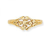 Anillo Elegante 5.174.019.05 Oro Laminado, Diseño de Flor, Diamantado, Dorado