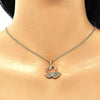 Collares con Dije 04.344.0019.1.20 Oro Laminado, Diseño de Cisne, con Micro Pave Granate, Pulido, Dorado