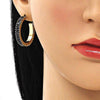 Arete Dormilona 02.64.0642.6 Oro Laminado, con Zirconia Cubica Negro, Pulido, Dorado