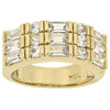 Anillo Multi Piedra 5.054.015.09 Oro Laminado, con Zirconia Cubica Blanca, Pulido, Dorado