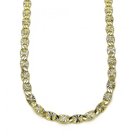 Gargantilla Básica 04.213.0247.18 Oro Laminado, Diseño de Mariner, Diamantado, Dorado