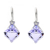 Arete Colgante 02.239.0002.2 Rodio Laminado, con Cristales de Swarovski Amethyst, Pulido, Rodinado