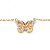 Collares con Dije 04.336.0046.1.16 Plata Rodinada, Diseño de Mariposa, con Zirconia Cubica Blanca, Pulido, Oro Rosado